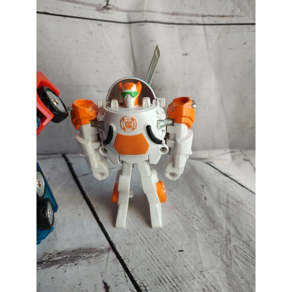 Playskool Heroes Transformers Rescue Bots Optimus Prime Fire Truck Helicopter - Picture 8 of 9